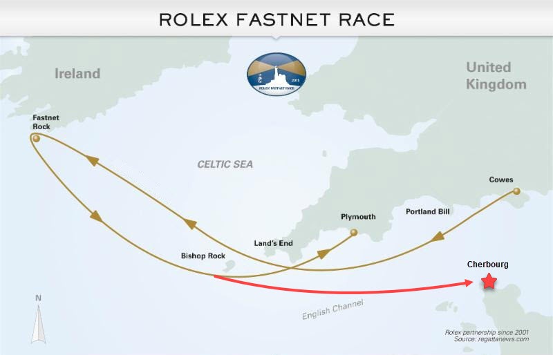Il Rolex Fastnet cambia percorso, nel 2021 arrivo a Cherbourg