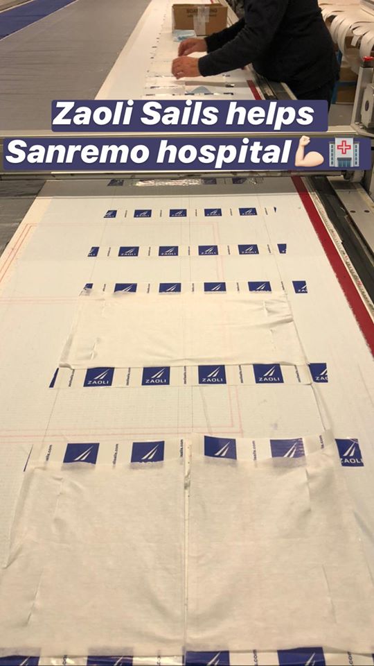 Zaoli Sails produce gratuitamente mascherine sanitarie per l’Ospedale di Sanremo