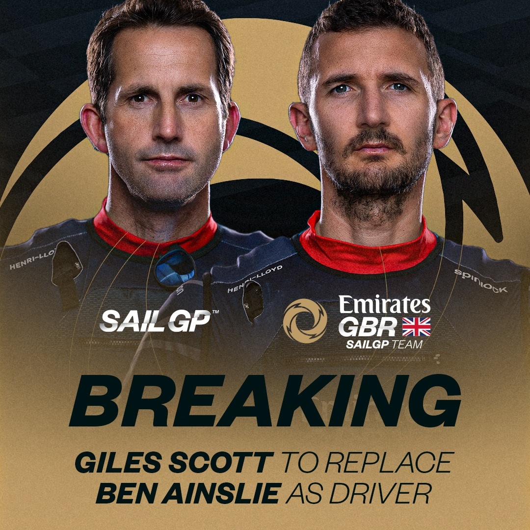 Ben Ainslie cede il timone per il Sail GP a Giles Scott… priorità all’America’s Cup